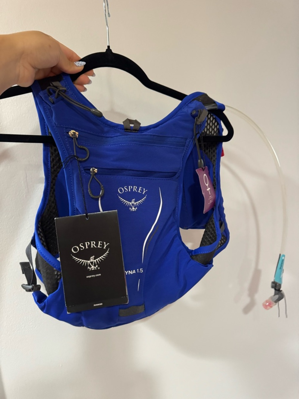OSPREY Dyna Hydration Vest in Blue with Black Accents